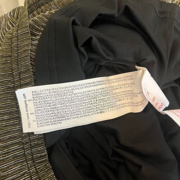 NWOT MINKPINK Emory Cut-out Ribbed Midi Dress Metal Black Gold Size XL - Picture 12 of 15